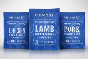 Primary Select & Farmlands Mathias International frozen meat packaging designed by Angle Limited