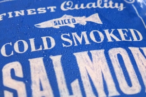 Primary Select smoked salmon pack designed by Angle Limited